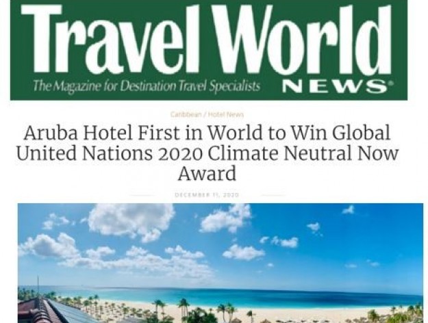 Travel World News - United Nations Climate Neutral Now Award
