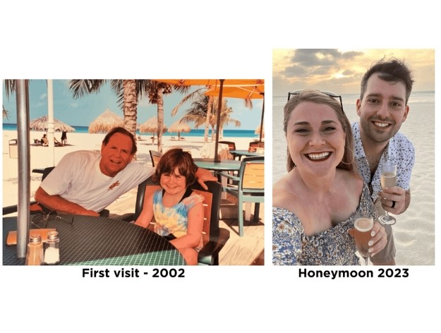 Journey from Childhood Memories to Our Honeymoon at Bucuti